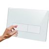 Empyreal Placca Di Comando WC Realizzata In Vetro Temperato, Compatibile Con Geberit Sigma 01/20/30, UP300 & UP320, 245 × 164 mm, Ricambio Per Scarico Con Set Leve Di Scarico E Telaio Di Montaggio