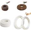 Cozzolinobrico Kit per Climatizzatore - Tubi Rame 10 mt da 1/4 e 3/8, Cavi Fror 5x1.5 mm e 3x1.5 mm, Guaina Condensa da 20 Diametro - 1 Pezzo