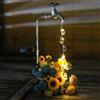 YZYOE Solare alimentato rubinetto acqua gocce luce, giardino decorazione ferro battuto retro rubinetti carini acqua gocce luce pavimento, tramonto senza fili all'alba luces LED impermeabile.