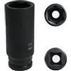 Flewdart bussola lunga esagonale 1/2 23mm, chiave a bussola 23 mm 1/2, Lunghezza 78 mm, acciaio al cromo molibdeno, CR-MO (23mm)