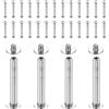 sourcing map 30 set di viti Chicago M3x20mm 5mm di lunghezza in metallo con testa Phillips, rivetti per unghie, perni, bulloni, rivetti, perni di rilegatura per fai da te, cinture in pelle, borse