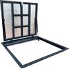 S-Lion Coperchio Botola 1000 mm x 1000 mm Thermo Max 4 Guarnizione a quattro lati Porta Pavimento Chiusino Sigillo Portello ispezione Botola ispezione