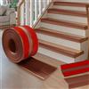 Bocguy Profilo per bordi delle scale, autoadesivo, 5 m, in PVC, antiscivolo, impermeabile, a forma di L, per esterni e interni