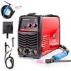 TIGMIG Saldatrice inverter DC TIG e MMA (Elettrodo), Mod. TM 200 HF, Innesco Alta Frequenza, 200 Amp, Con Accessori, Funzioni Hot Start, Arc Force, Anti-sticking in modalità MMA, Portatile, Compatta
