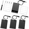 KUOQIY 4 Pezzi 3x AA 4.5V Supporto Batteria con Interruttore On/Off e Coperchio, KUOQIY 4.5V Custodia per Batterie AA in Plastica con Spina CC 2.1x5.5 mm, AA Porta Batterie con Cacciaviti e Viti