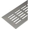 Gedotec Griglia di ventilazione quadrata in alluminio | Griglia per l'aria di scarico in 1 pezzo finitura acciaio inox 500 x 80 mm | Griglia per porta in alluminio per uso interno ed esterno