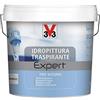 V33 Idropittura Traspirante Expert per Interni, Pittura Universale Bianca (4 Lt)