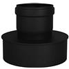 lanzzas Pellet Pell etrauch tubo stufa a pellet Pellet camino tubo espansione colore nero Ø 80 mm su Ø 150 mm