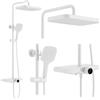 Rea - Colonna Doccia Bari White Sistema Doccia In Ottone Per Bagno (Bianco) 51x33x118,5cm