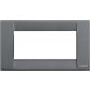 Vimar 16734.46 Idea Placca Classica 4 moduli, metallo pressofuso, ardesia