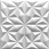 DECCART Pannelli Decorativi Per Pareti 3D - Pannelli Murali - Pannello Decorativo Parete - Polistirolo PSE - 50x50 cm Onyx, Bianco,2m2