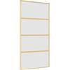 vidaXL Porta Scorrevole Oro 102,5x205 Vetro Smerigliato ESG Alluminio