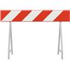 FERRI GROUP Barriera Rifrangente Normale, Made in Italy - Barriera di Sicurezza Completa di Gambe in Lamiera Zincata H 100 cm - Fascia Bianca Rossa - Lamiera Zincata 20 cm