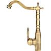 Zerodis Oro Caldo Freddo Rubinetto Antico Stile Retro In Ottone Massiccio Miscelatore Bagno Lavello Rubinetto con Singola Maniglia