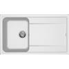 ELLECI LG240068 - Lavello da cucina 1 vasca con Gocciolatoio, 86x50 cm, Bianco 68