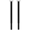 OLOV Ikea OLOV - Set di 2 gambe regolabili, in acciaio, colore: Nero