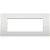 Bticino LNC4807PR Placca Livinglight Air 7 Moduli, Bianco Perla