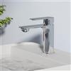 EMKE Rubinetti Bagno, 166x152x45 mm, Corpo in Ottone, Miscelatore per Lavabo, Rubinetti Cucina con Aereatore, Cartuccia in Ceramica, Finitura Cromata, Installazione Facile