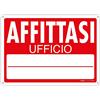 Printix.it PRINTIX Cartello Affittasi In Polipropilene (PP) Di Spessore 1 mm Stampato Con Tecnologia UV Resistente Alle Intemperie Visibilità A Distanza 35cm X 50cm (Affittasi Ufficio)