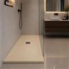 Yellowshop - Piatto doccia rettangolare in marmoresina base 70 cm h 2,5 cm HEAVY Sabbia con sifone, piletta e copripiletta inox (Cm 70x170)