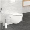 ECD Germany WC Sospeso a Muro senza Brida Bianco Funzione Bidet Rivestimento Nano Vaso Corto 49 cm con Sedile Estraibile Duroplast con Chiusura Softclose Toilette con Coprisedile Sanitari Effetto Loto