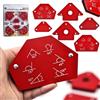 Rosfix Set Squadre Magnetiche per Saldatura 6 Pezzi - Acciaio Inossidabile, Angolo Fisso, 1,48 kg | Supporto Magnetico per Saldatori | Accessorio Lavorazione Metallo