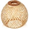 Cabilock Paralume Beige in Bambù Intrecciato Naturale Design Resistente e Raffinato per Lampada da Soffitto per Decorazione Casa e Camere da Letto