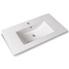 NORBE Lavabo ad Incasso (80x46 cm) in Ceramica | Lavandino Design Moderno vasca Tonda | Finitura Bianco Lucido | Lavamani senza Piletta | Bacinella Sanitari Bagno (80x46 cm)