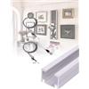 Generic Sistema per appendere quadri a soffitto con binari e cavi per esposizione in galleria e appendere poster