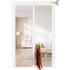 fowong - Zanzariera con magneti regolabile, larghezza 60-72 cm, altezza 206-212 cm, magnete rinforzato per porta del balcone con strisce larghe uniche di colore bianco