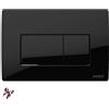 MASTERBRICO Placca Valsir Tropea S Tropea 3 Winner S Cubik S Placche ORIGINALI Valsir | per cassette Wc modelli TropeaS Tropea3 WinnerS CubikS (PLACCA P1 NERA LUCIDA)