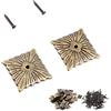 Akozon Puntine Tappezzeria Unghie Bronzo Metallo Tag Mobili Divano Scarpa Porta Decorativo Progetti FAI DA TE Tack Stud 100pc (Chiodo quadrato21*21mm)