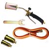 Topolenashop Cannello Saldatore a Gas GPL per Guaine Asfalto - Kit 3 in 1 con 3 Becchi 25/35/50 mm - Bruciatore in Ottone con Tubo 1,55 m - Per Catrame, Idraulica e Sverniciatura