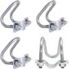 SENRISE 4 Pezzi di Fascette con Fibbia per Tubi, Morsetto per Tubo a U in Metallo per Supporti di Conservazione, Ponteggi e Mensola, Clip di Tensione per Tubo Metallico (32 * 32)