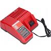 Rosfix Caricabatterie M12-18FC PowerDock - 12V-18V, 3A, LED, ABS, CE | ricambio per batterie Milwaukee M14, M18 | Ricarica Rapida Sicura | Accessorio Elettroutensili