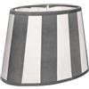 Brillibrum Design Paralume a righe per lampada da tavolo, motivo a strisce, attacco E14, E27, motivo a righe (Grigio/Bianco)