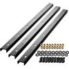 SOTECH Modanature di colmo 3 pezzi a U in acciaio nero 90 x 4 x 2 cm per piani di lavoro/incluse viti di fissaggio e bussole di avvitamento Profilo di rinforzo