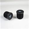ajile Tappo Tondo di Plastica NERO per Tubolari di Diametro 30 mm con Filettatura in Metallo diam. 10 mm (M10) - Sacchetto di 4 Pezzi - ERM130x4-FBA