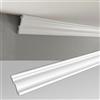 I K H E Malarka Listelli da soffitto 100 cm - modanature decorative in stucco per parete e soffitto - leggeri, duri e indeformabili - verniciabili - JC194-W listello 02-15 pezzi | 15 m)