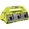 Ryobi RC18-627 Caricabatterie Sequenziale a 6 Postazioni 18V ONE+, Compatibile con Tutte le Batterie 18V Litio ONE+