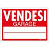 Printix.it PRINTIX Cartello Vendesi In Polipropilene (PP) Di Spessore 1mm Stampato Con Tecnologia UV Resistente Alle Intemperie Visibilità A Distanza 25cm X 35cm (Vendesi Garage)