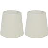 Jenngaoo 2 Pezzi Paralume a Botte, 4,4 x 6 x 5,5in Paralume in Tessuto Paralume a Clip per Lampada da Terra Lampada da Tavolo Lampadario E14(bianco)