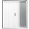 IMPALLI è casa IMPALLI Box Doccia H190 Cm Estensibile 138-141 Cm Porta Doccia Scorrevole 4 Ante Apertura Centrale Cabina Doccia Cristallo Temperato 6 Mm Finitura Trasparente Profili Alluminio Cromo Lucido (140)