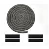 YUETTYY Guarnizione per porta stufa a legna, corda per stufa, cavo di tenuta per stufa, guarnizione in fibra di vetro (con 4 nastri) Φ 6/8/10/12/14/16/18/20/25 mm x 2,5 metri corda di tenuta per stufa