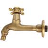 HEEPDD Rubinetto Vintage in Ottone Massiccio con Tampone Sigillante,G1/2 Singolo Rubinetto per Acqua Fredda Rubinetti per Piscina Mop a Parete Valvola Becco per Rubinetto Giardino per Bagno (Lungo)