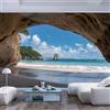 JIAOQSS 3D Carta Da Parati Disegnata Creativa Personalizzata geometria tridimensionale muro pittura Decor Effetto Quadri Murali Fotografica Spiaggia Grotte panoramiche