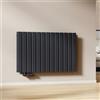 EMKE Radiatore Piatto, 63x100cm, Radiatore Acqua Calda, Radiatore a Pannello Radiatore Design Orizzontale, Doppio strato, Antracite