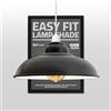 DC VOLTAGE Lampadario Moderno a Sospensione Paralume Bianco Interno Nero in Metallo 32cm Forma Curva Lampada da Soffitto a Sospensione Adatta per Soggiorno Cucina Corridoio Bar Ristorante