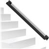 Peviasot Ringhiera per scale, corrimano da parete, colore nero, design a tubo quadrato, ringhiera interna ed esterna per scale, balconi, lunghezza: 80 cm