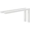 HOLZBRINK Supporti per mensole in metallo 45x20 cm HLA-B (2 pz) | Reggimensole da muro, staffe per mensole lavabo da appoggio, o soggiorno | Colore: Bianco